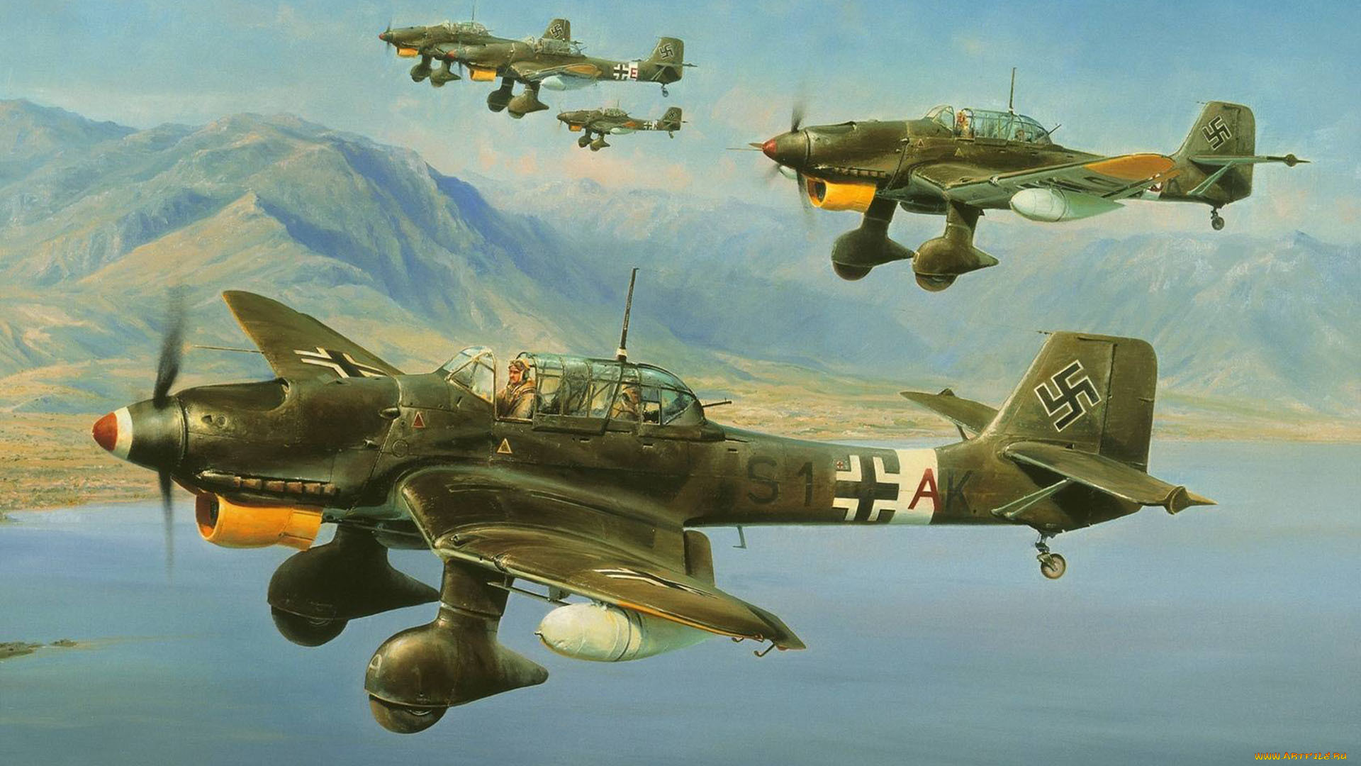 , 3, , graphic, junkers, ju, 87